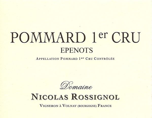 2019 Domaine Nicolas Rossignol Pommard Epenots