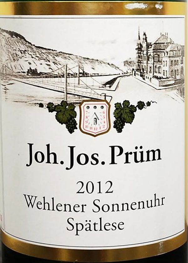 2012 Weingut Joh. Jos. Prüm Wehlener Sonnenuhr Riesling Spätlese