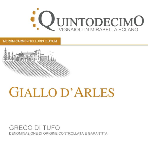 2018 Azienda Agricola Quintodecimo Giallo d'Arles Greco di Tufo