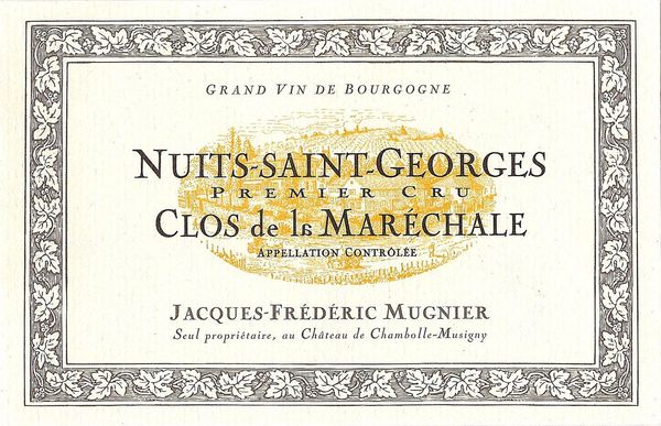 2019 Domaine Jacques-Frédéric Mugnier Nuits-St-Georges Clos de la Maréchale Blanc
