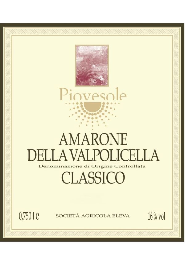2016 Eleva Piovesole Amarone della Valpolicella Classico