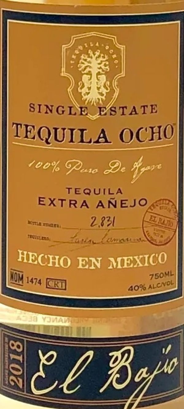Tequila Ocho Tequila Extra Añejo