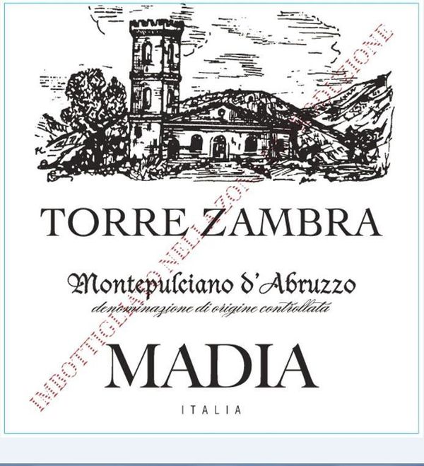 2019 Torre Zambra Montepulciano d'Abruzzo Madia