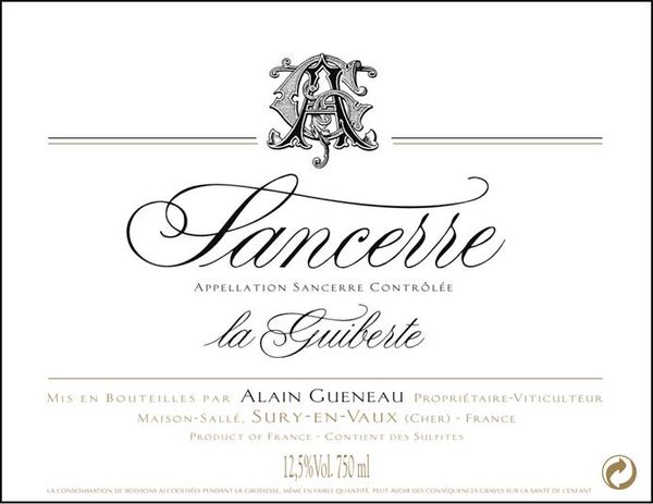 2020 Alain Gueneau Sancerre La Guiberte