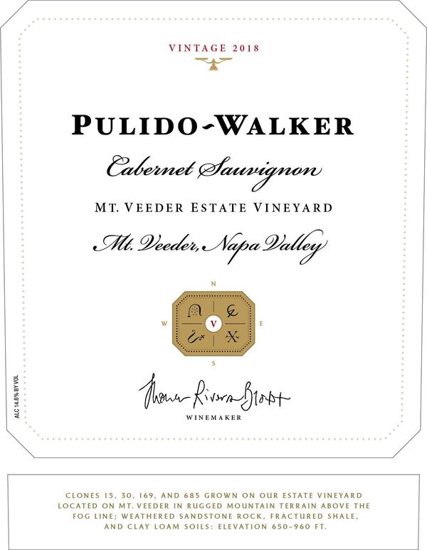 2019 Pulido~Walker Cellars Mount Veeder Estate Vineyard Cabernet Sauvignon