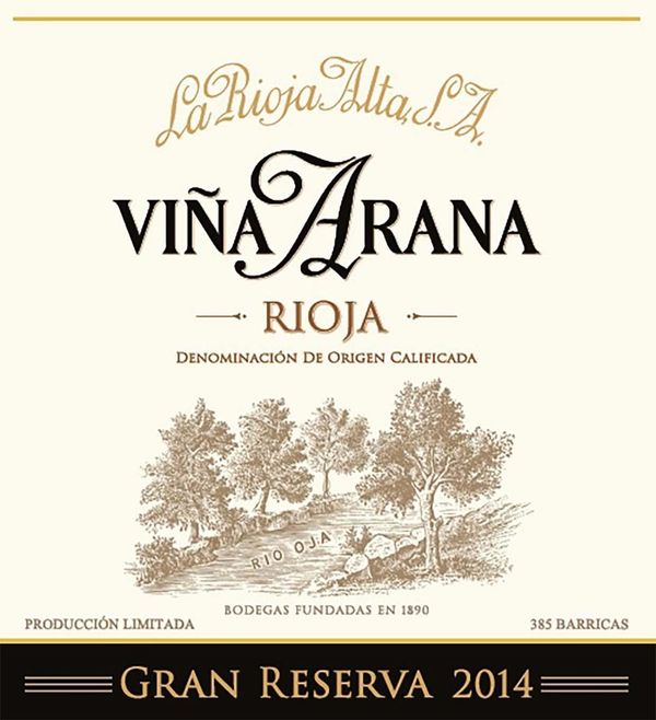 2014 La Rioja Alta Rioja Gran Reserva Viña Arana