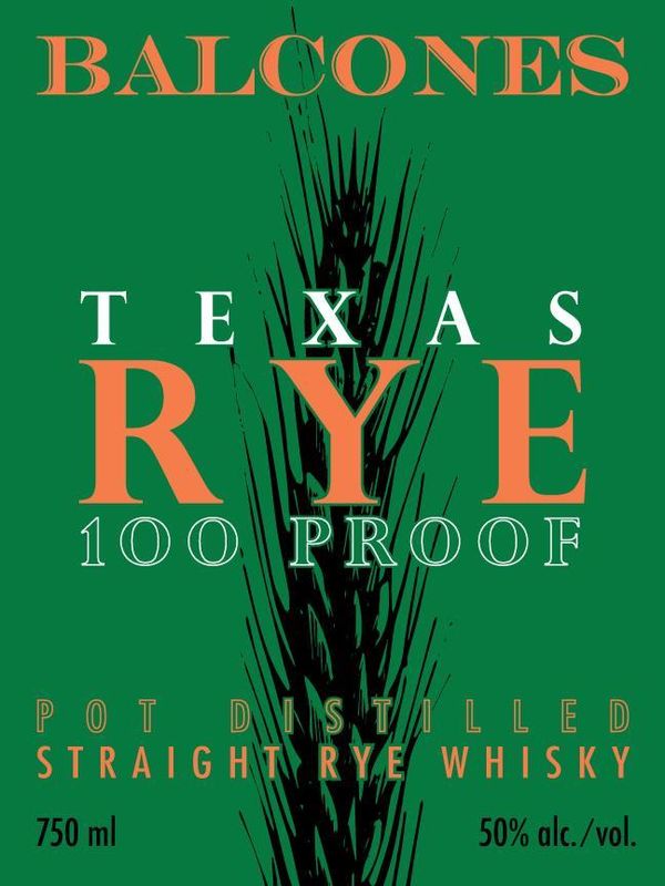 Balcones Texas Straight Rye Whiskey