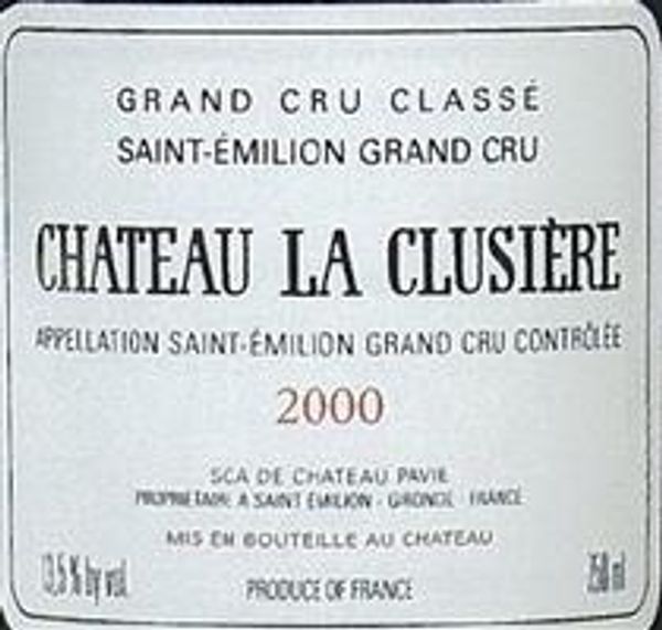2000 Château La Clusière Saint-Émilion Grand Cru