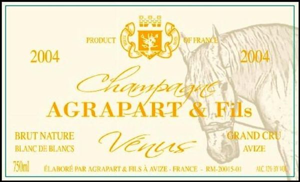 2004 Agrapart & Fils Champagne Vénus Blanc de Blancs Brut Nature