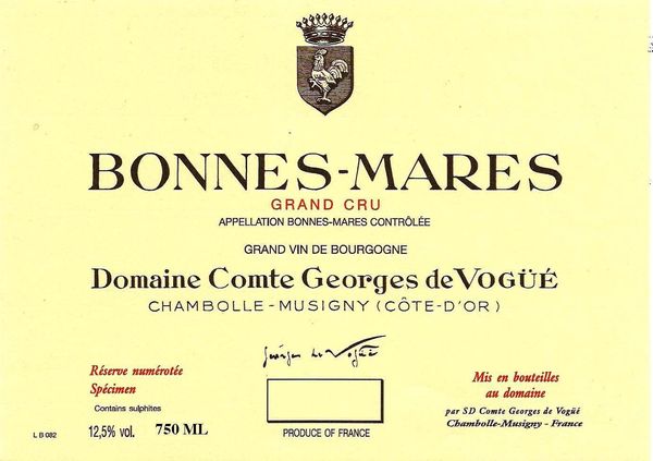 1996 Domaine Comte Georges de Vogüé Bonnes-Mares
