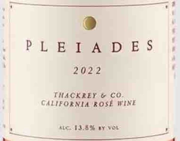 2022 Thackrey & Co. Pleiades Rosé