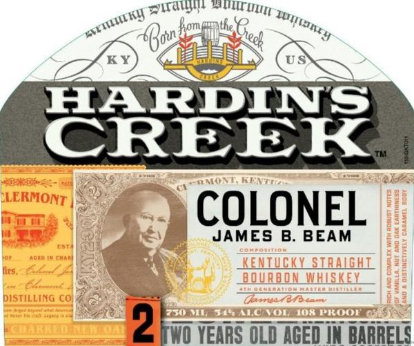 Hardin's Creek Hardin's Creek Colonel James B. Beam 2 Year Old Kentucky Straight Bourbon Whiskey