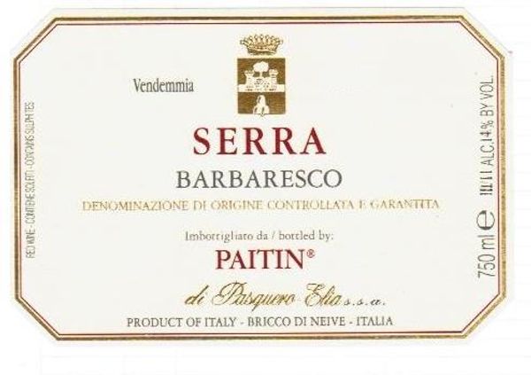 2019 Paitin di Pasquero-Elia Barbaresco Serra