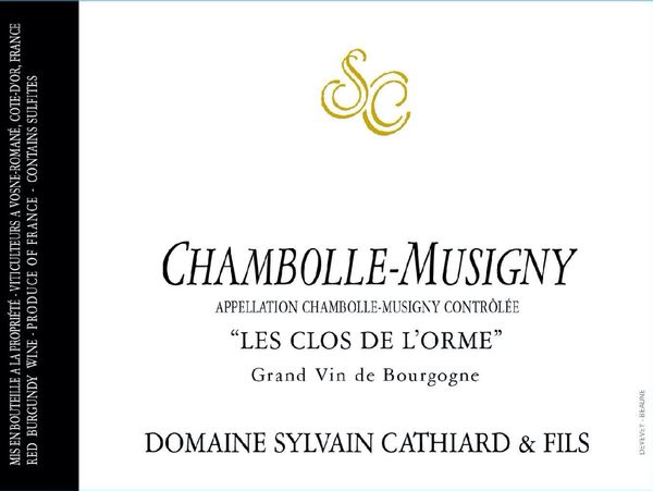 2015 Domaine Sylvain Cathiard & Fils Chambolle-Musigny Les Clos de l'Orme