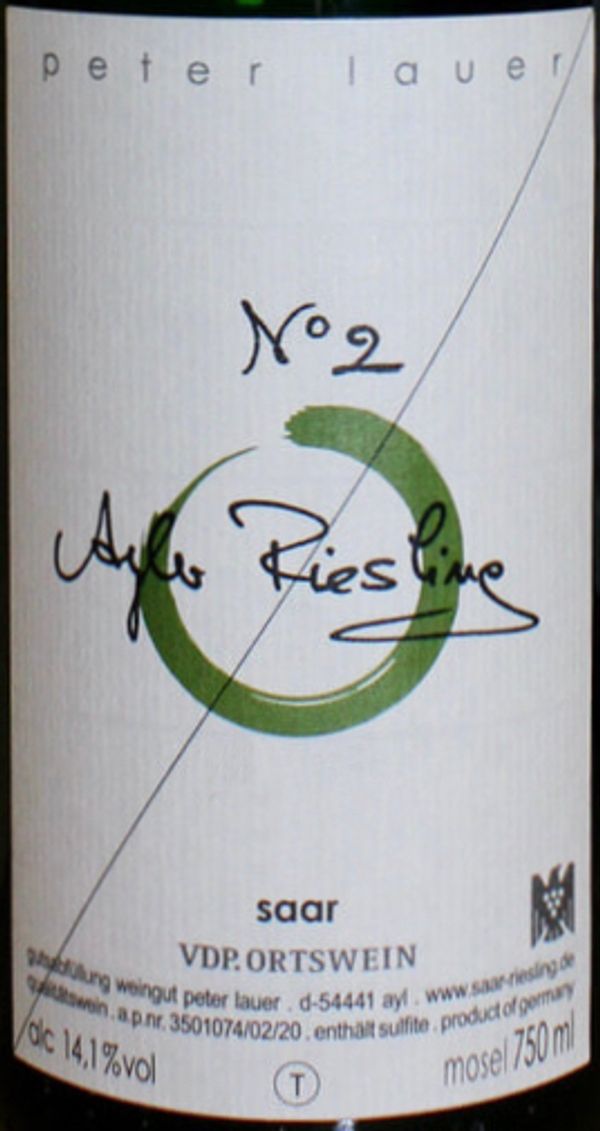 2020 Peter Lauer № 2 Ayler Riesling