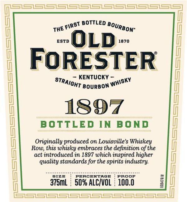 Old Forester 1897 Bottled in Bond Kentucky Straight Bourbon Whiskey