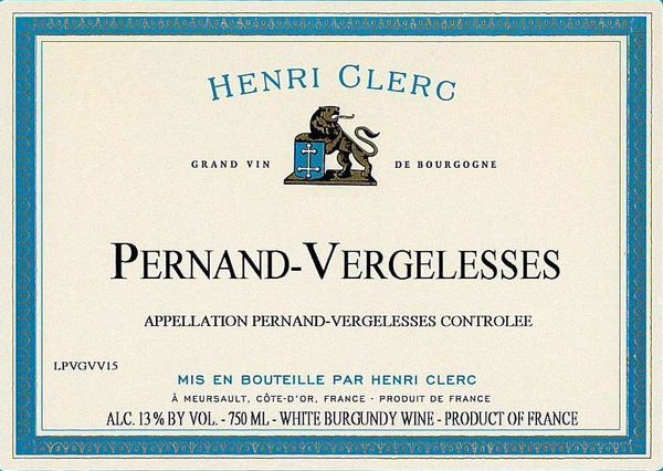 2020 Henri Clerc Pernand-Vergelesses Blanc