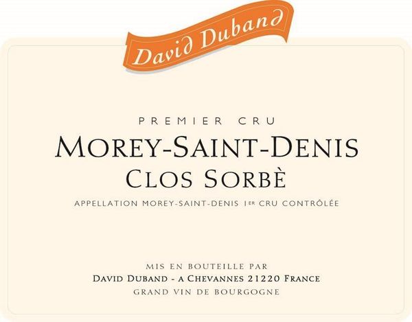 2020 David Duband Morey-St-Denis Clos Sorbè