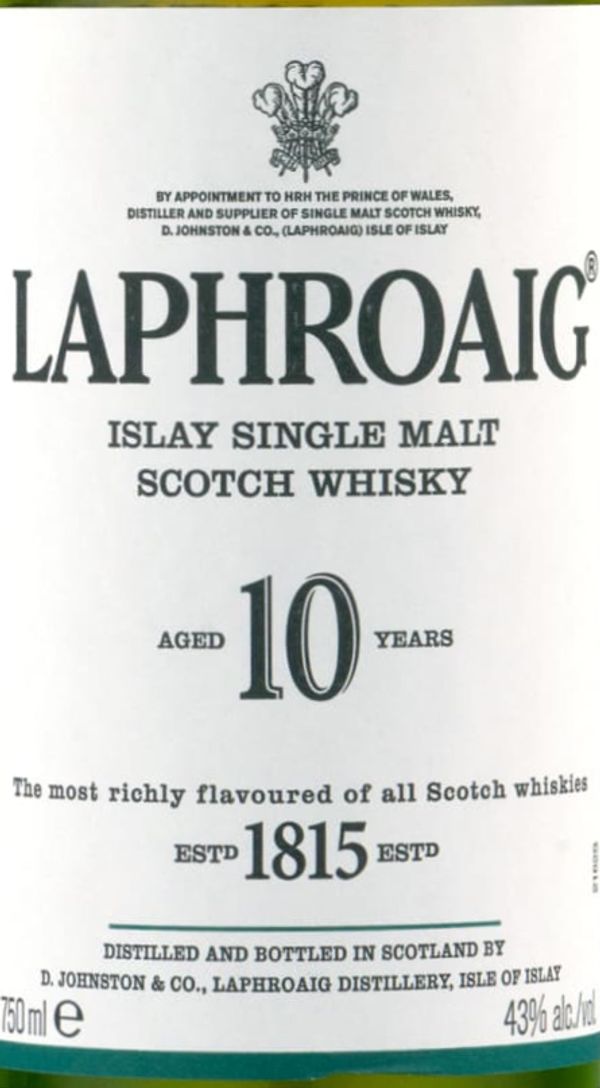 Laphroaig Aged 10 Years Islay Single Malt Scotch Whisky