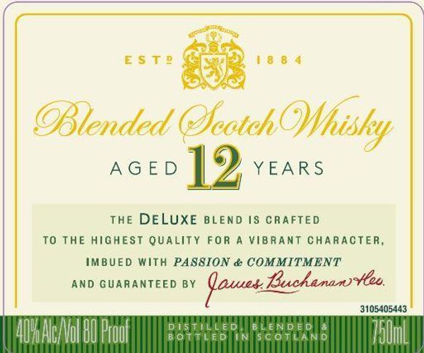 Buchanan's Deluxe Aged 12 Years Blended Scotch Whisky