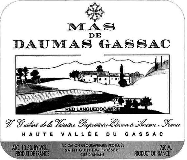 1995 Mas de Daumas Gassac Rouge