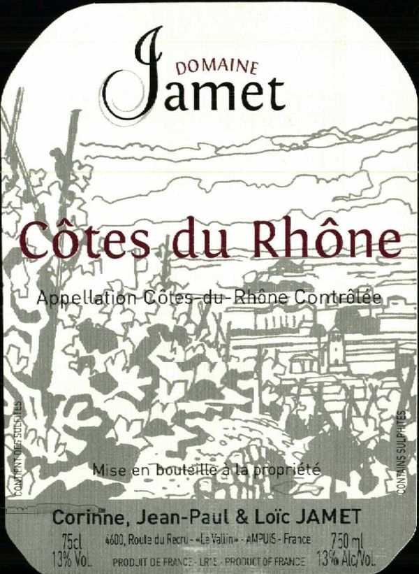 2018 Domaine Jamet Côtes du Rhône