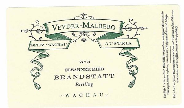 2019 Veyder-Malberg Elsarner Brandstatt Riesling