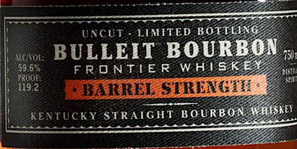 Bulleit Barrel Strength Kentucky Straight Bourbon Whiskey