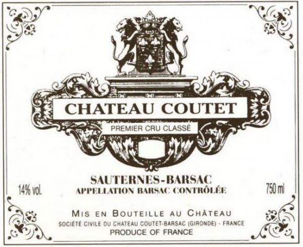 2011 Château Coutet Sauternes Barsac