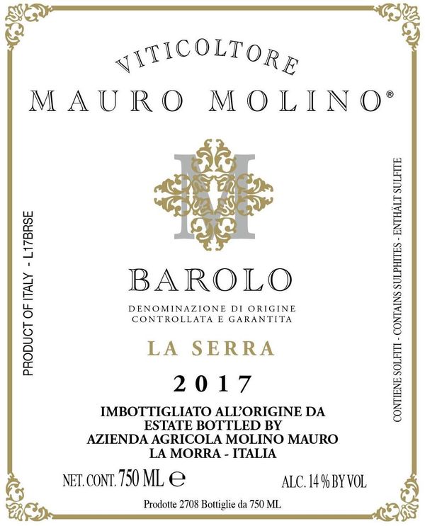 2017 Mauro Molino Barolo La Serra