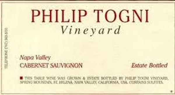 2018 Philip Togni Vineyard Cabernet Sauvignon