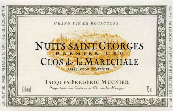 2020 Domaine Jacques-Frédéric Mugnier Nuits-St-Georges Clos de la Maréchale