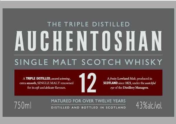 Auchentoshan 12 Year Old Single Malt Scotch Whisky