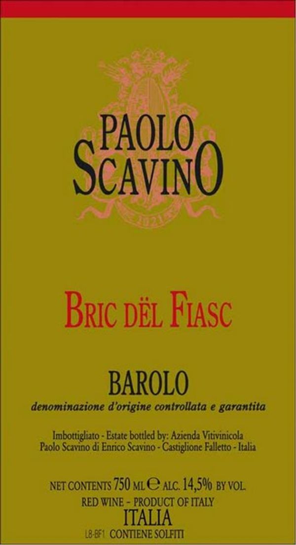 2018 Paolo Scavino Barolo Bric dël Fiasc