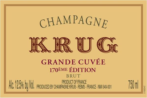 Krug Champagne Grande Cuvée Brut 170ème Édition