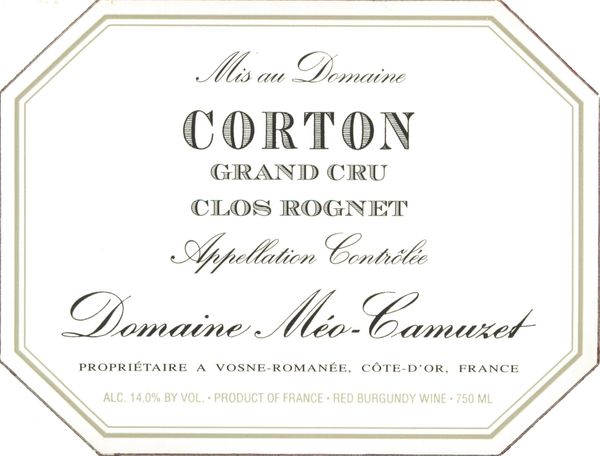 1999 Domaine Méo-Camuzet Corton Clos Rognet