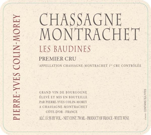 2013 Pierre-Yves Colin-Morey Chassagne-Montrachet Les Baudines