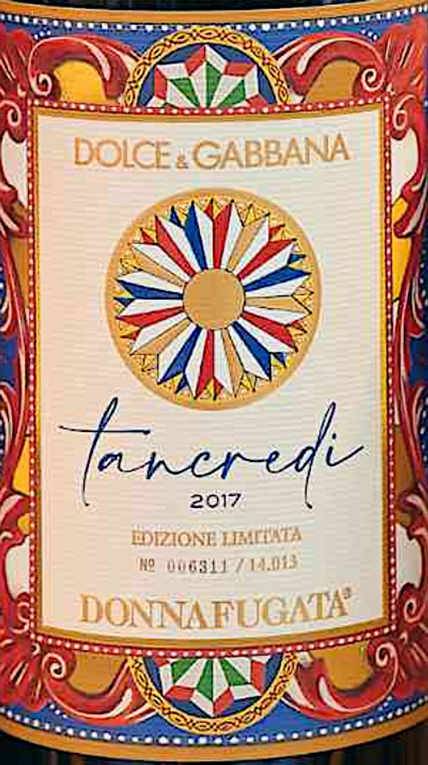 2018 Donnafugata Tancredi Edizione Limitata Dolce and Gabbana e Donnafugata
