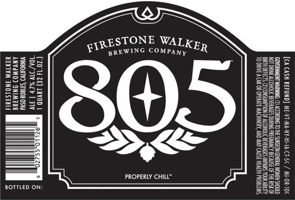 Firestone Walker Brewing Company 805 Properly Chill