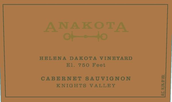 2019 Anakota Helena Dakota Vineyard Cabernet Sauvignon