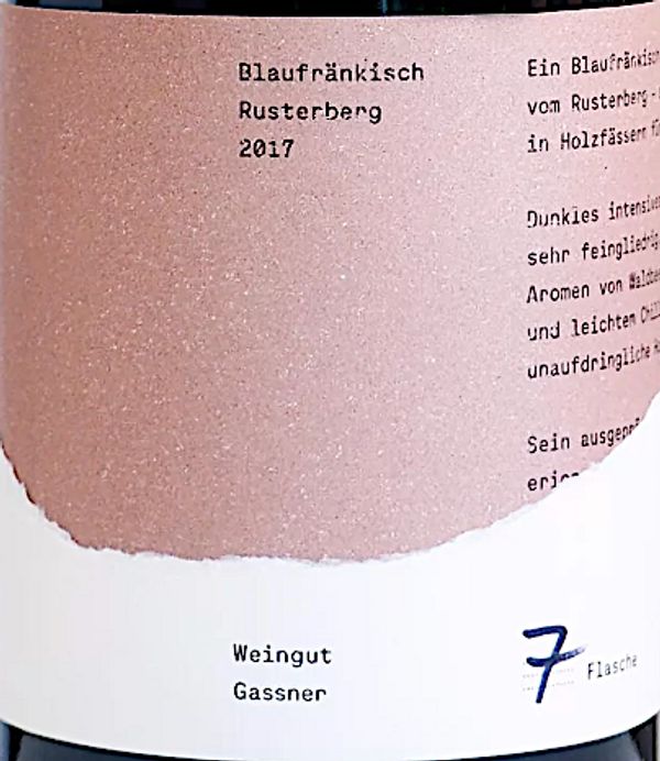 2017 Weingut Gassner Rusterberg Blaufränkisch