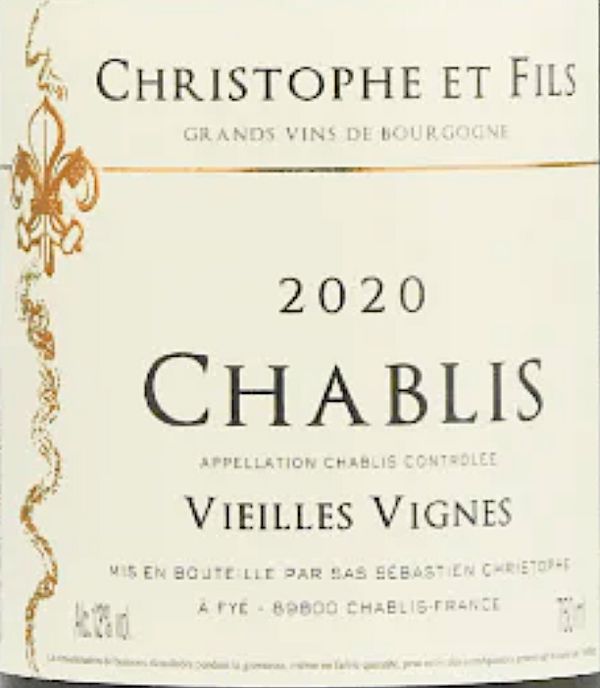 2021 Christophe et Fils Chablis Vieilles Vignes