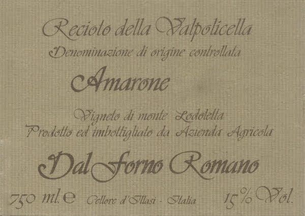 1988 Romano dal Forno Recioto della Valpolicella