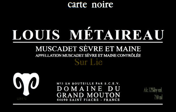 2021 Louis Métaireau Muscadet Sèvre et Maine Sur Lie Carte Noire