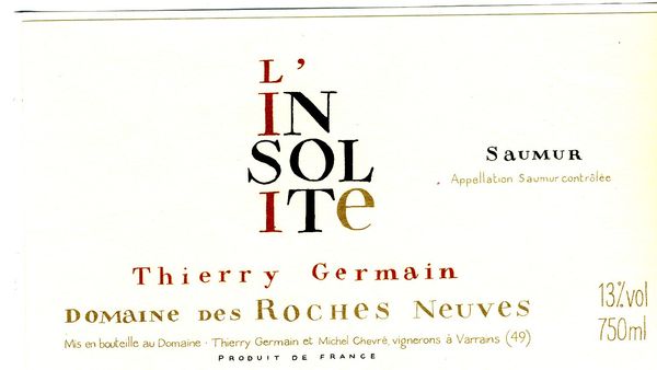 2019 Domaine des Roches Neuves Saumur L'Insolite