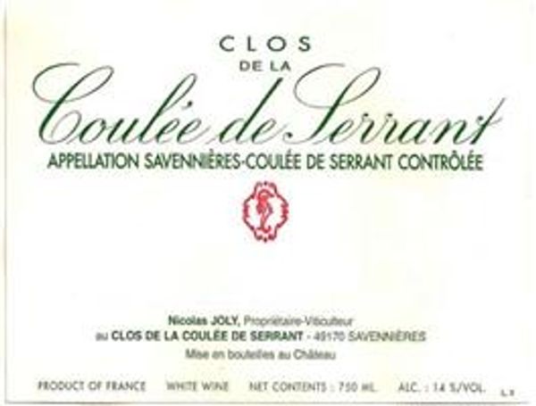 1999 Nicolas Joly Savennières Coulée de Serrant