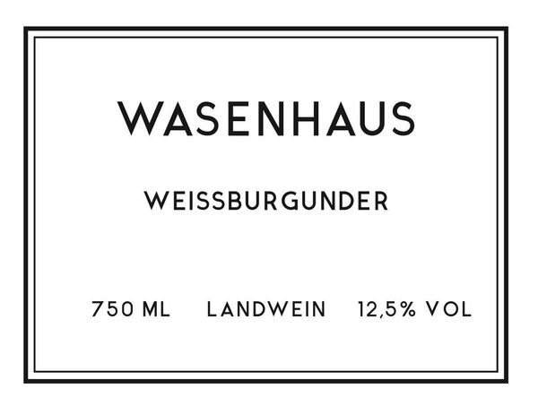2020 Wasenhaus Weissburgunder