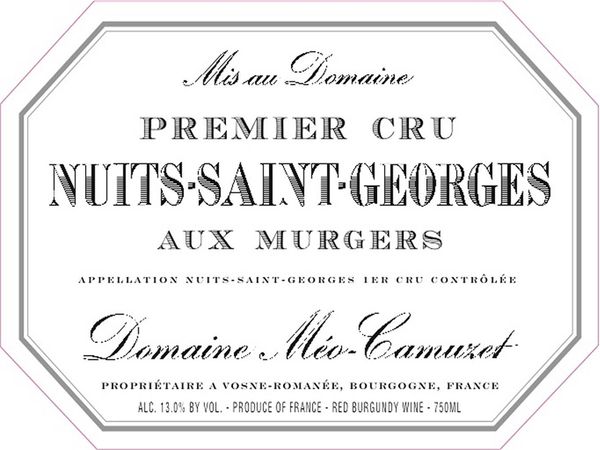 2020 Domaine Méo-Camuzet Nuits-St-Georges Aux Murgers