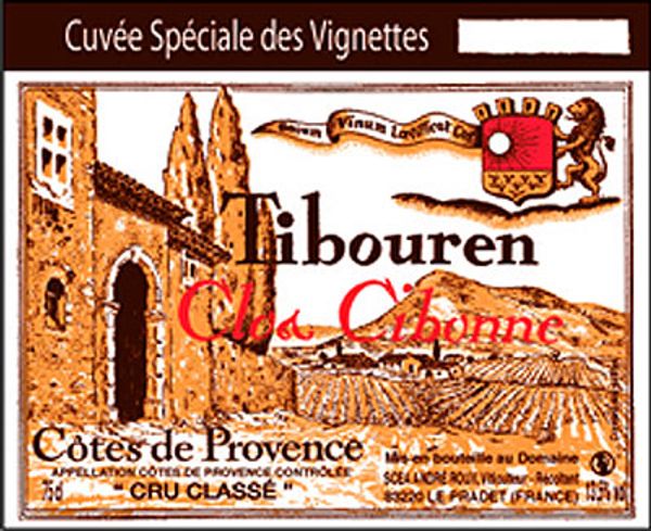 2021 Clos Cibonne Côtes de Provence Tibouren Cuvée Spéciale des Vignettes Rosé