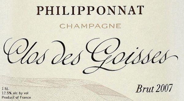 2011 Philipponnat Champagne Clos des Goisses Brut